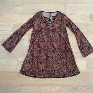 Deborah VieReck Sheckel Rust Arnie Dress Small $158